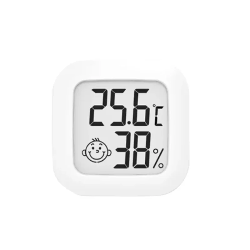 1PC Multifunctional Temperature and Humidity Meter Indoor Household Use Large Screen Smiling Face Electronic Digital Hygrometer