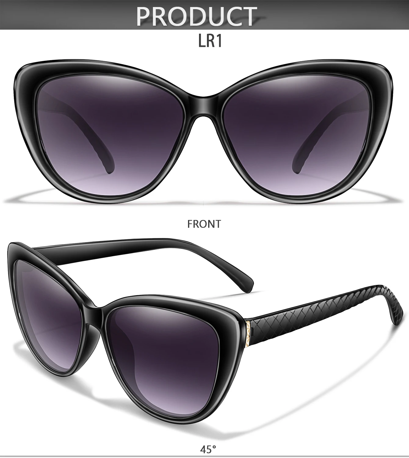 Vintage-Angelsonnenbrille für Männer und Frauen, lässige Retro-Rundbrille mit UV-Schutz, Outdoor-Sport, Laufen, Wandern mit BOX – Detail 4