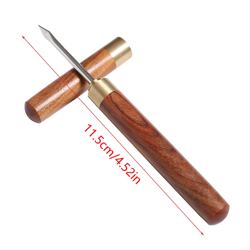 Ice Pick in acciaio inossidabile con manico in legno e accessori per la cerimonia del tè dello strumento da cucina della guaina