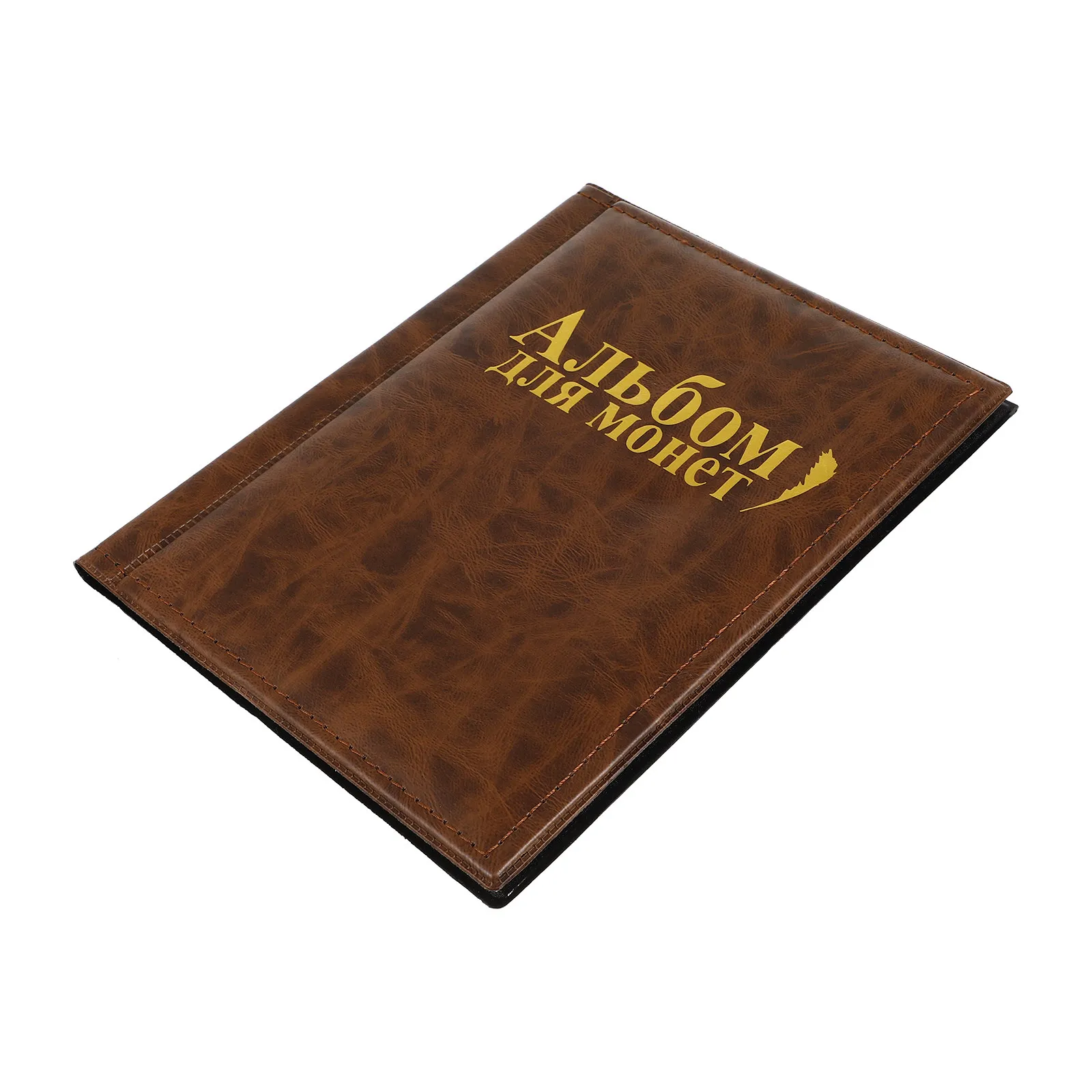 250 Slot Coin Storage Book 10 Page Collection Album Transparent Pockets Envelope Flaps Artificial Cover Travel Friendly