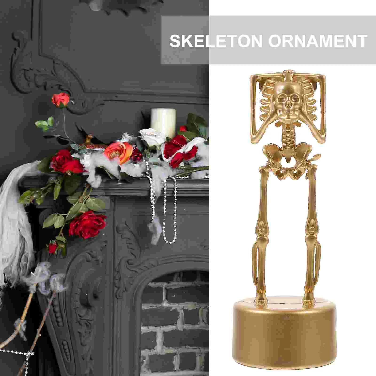 Halloween Desktop Decoration Props Skull Statuette Trophy Ornaments Upright Style Decorations Decorate