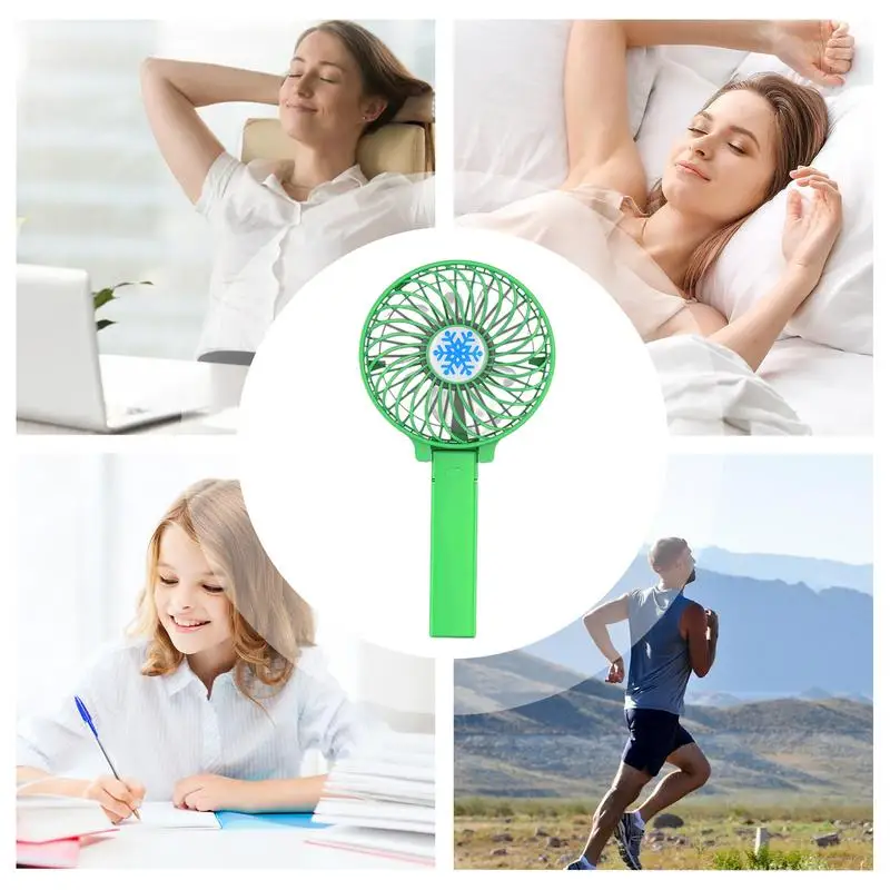 Foldable Portable Fan Foldable 3 Gear Hand Held Rechargeable Personal Fan Portable Intelligent Battery Powered Hand Fan For