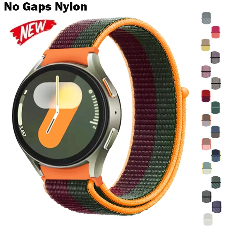 Nylon loop Band For Samsung Galaxy Watch 7 6 5 4 44mm 40mm 5 pro 45mm Sport 20mm bracelet Galaxy Watch 6 Classic 47mm 43mm Strap