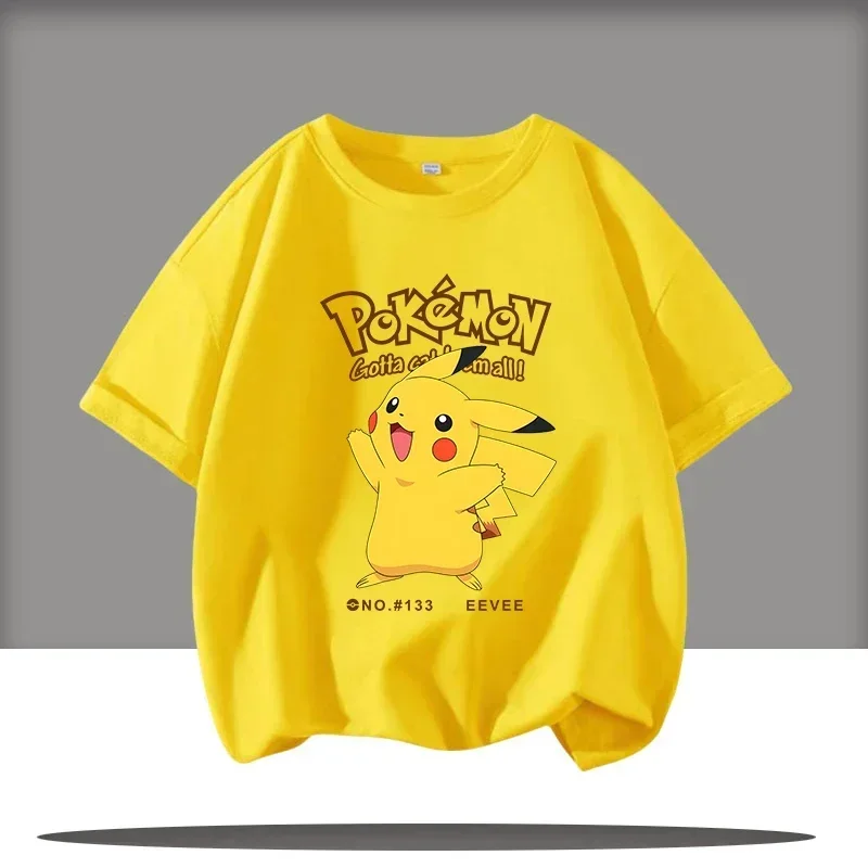 

Pikachu Kawaii T-shirt Kids PPokemons Anime Cotton Clothes Boys Girls Summer Tees Outdoor Sport Tops Children Short Sleeve Gift