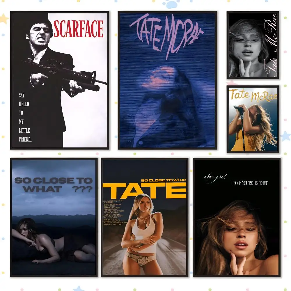 Music Artist Alternative Tate McRae Poster HD Waterproof PP Self Adhesive Aesthetic Bedroom Dorm Gaming Room Home Decor Gift