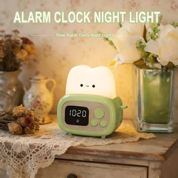 1pc Time toaster night light High aspetto level comodino light cute sleeping light cartoon mini sveglia