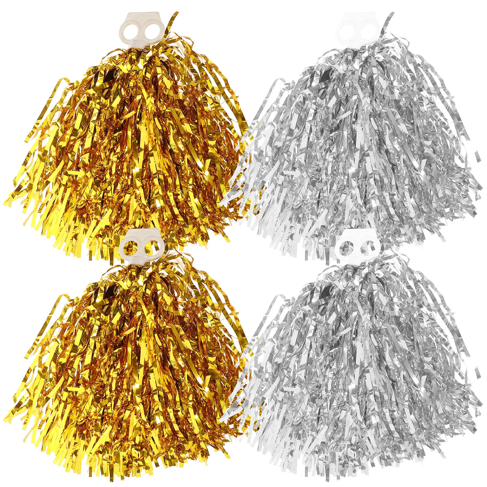 

Набор из 4 блестящих помпонов для черлидинга, аксессуары для выступлений на фестивалях и вечеринках