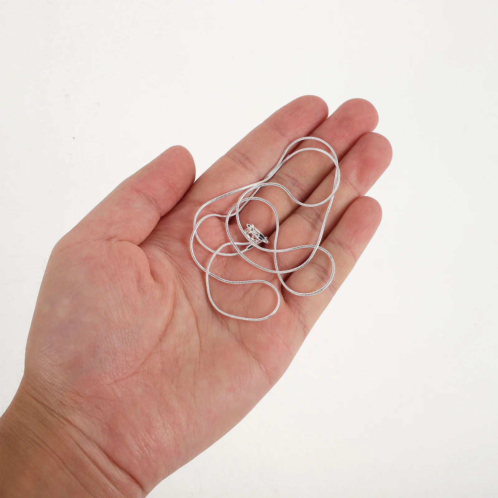 10pcs Silver Plated Snake Necklace Flexible Durable Lightweight Jewelry Making Chain For Pendant Party Banquet Accessories Men