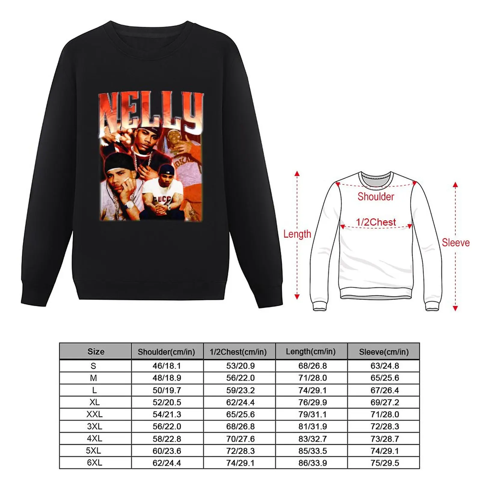 Nelly 90s Vintage Sweatshirt blouse graphic t shirts men men's clothing men's sweatshirts