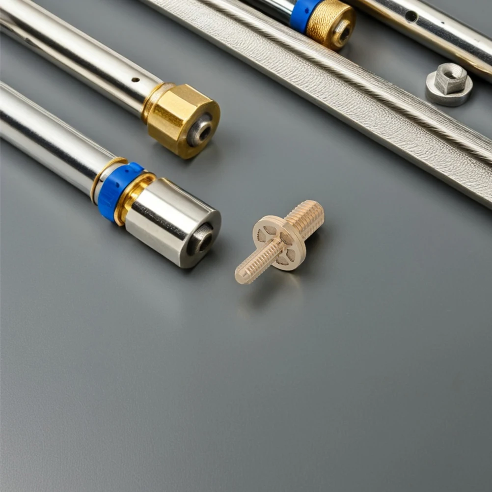 

2pcs Brass Pool Cue Joint Screws Durable Antiloosening Connection Hardware For Extended Handles Enhanced Stability Control