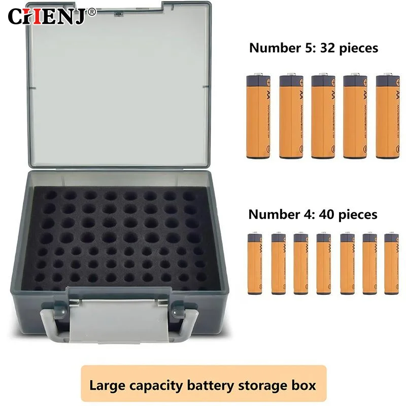Battery Storage Organizer Holds 72 AA AAA Batteries Battery Box Case Garage Container Home Drawer Organization Dispenser Holder
