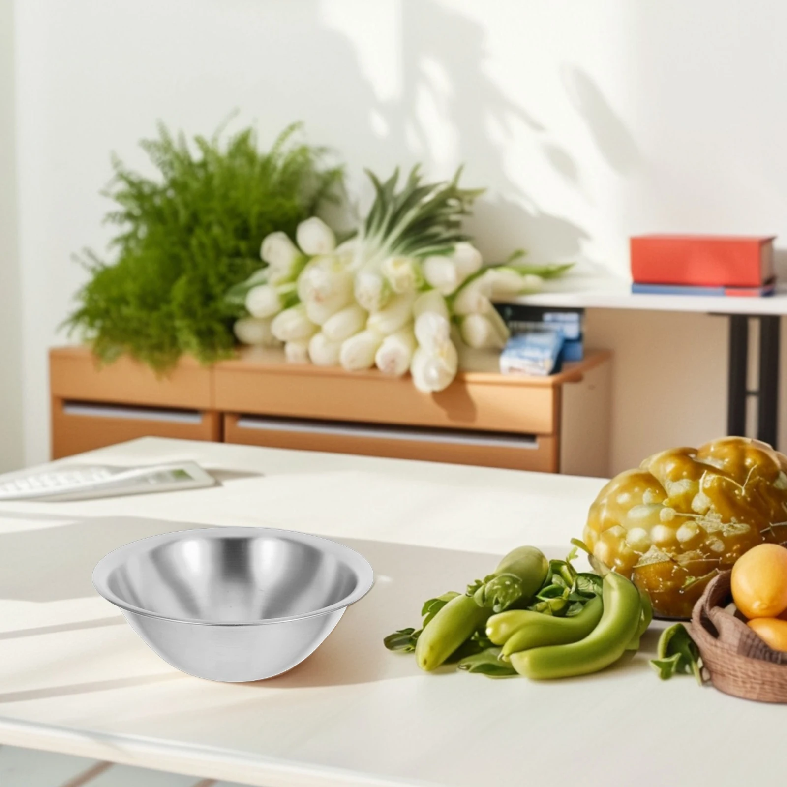

Salad Bowl Stainless Steel Bowls for Mixing Metal Cereal Cooking Oven Safe Small Decorative