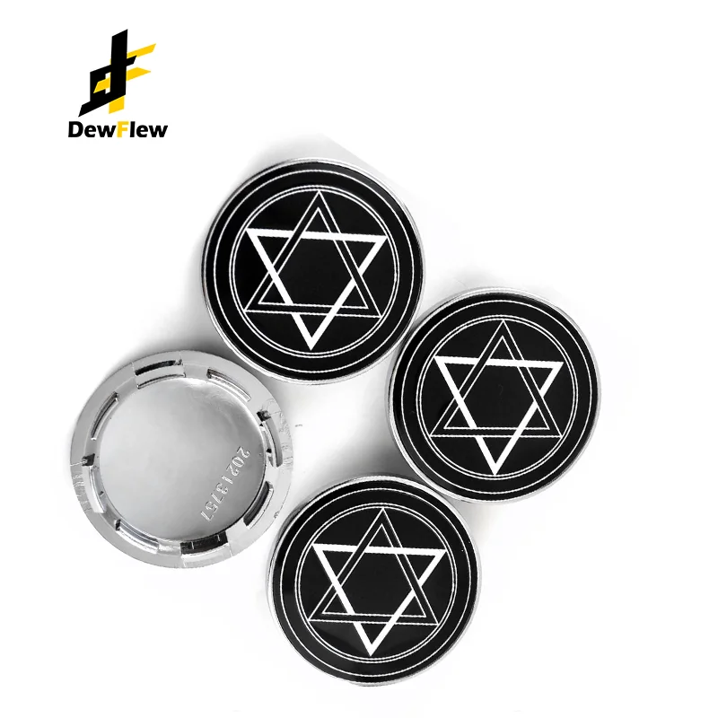 DewFlew 4Pcs Out 60mm(2.36") inner 50.5mm(1.99") Wheel Hub Cap For 2006-2013 F-150 2012-2015 F-350 Super Duty 2009-2014 Flex ABS