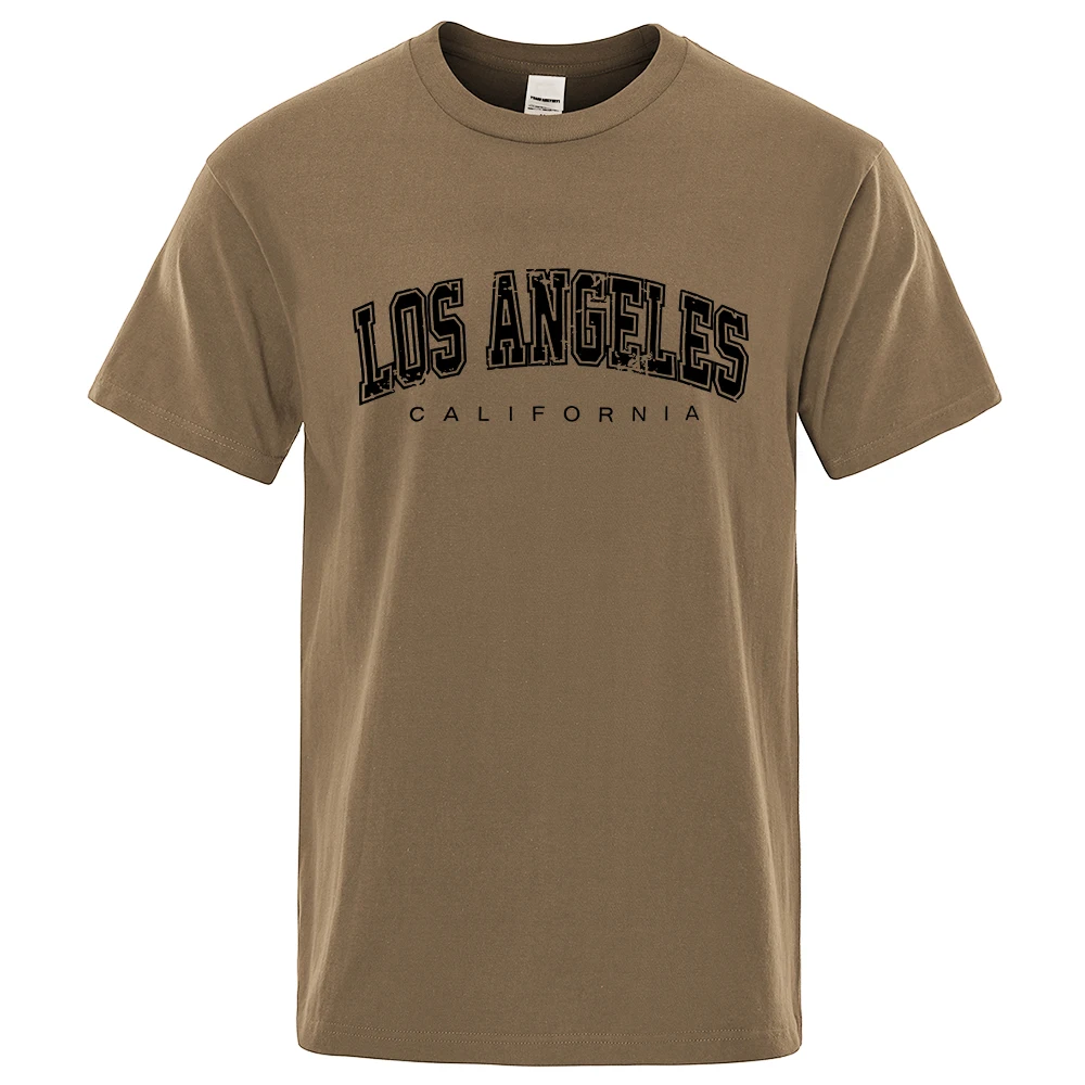 Los Angeles, California American City Letter Tops Men Women Fashion T Shirt Hip Hop Sweat Cotton T-Shirts Casual Oversized Tees image 3