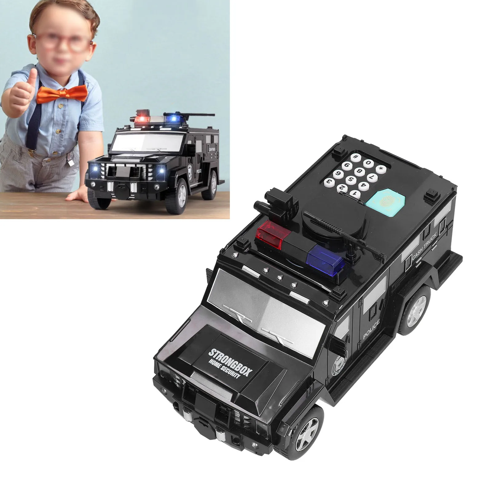 بنك الخنزير الإلكتروني المدرع للسيارة - بنك النقود بقفل كلمة المرور التلقائي | لعبة تعليمية للأطفال #3