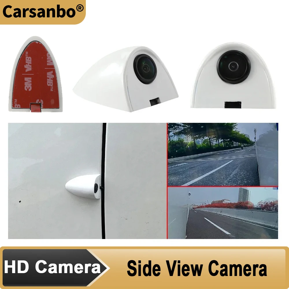 Carsanbo Car Blind Spot Camera Night Vision Waterproof Parking Assistant Side View Camera 3M Sticker Installation