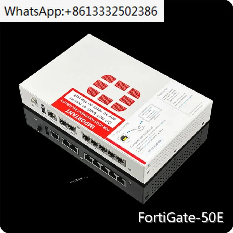 جدار الحماية FortiGate 50E Fortinet الجديد بنسبة 95%، فرع المؤسسة VPN، يدعم 40 شخصًا عبر الإنترنت FG-50E