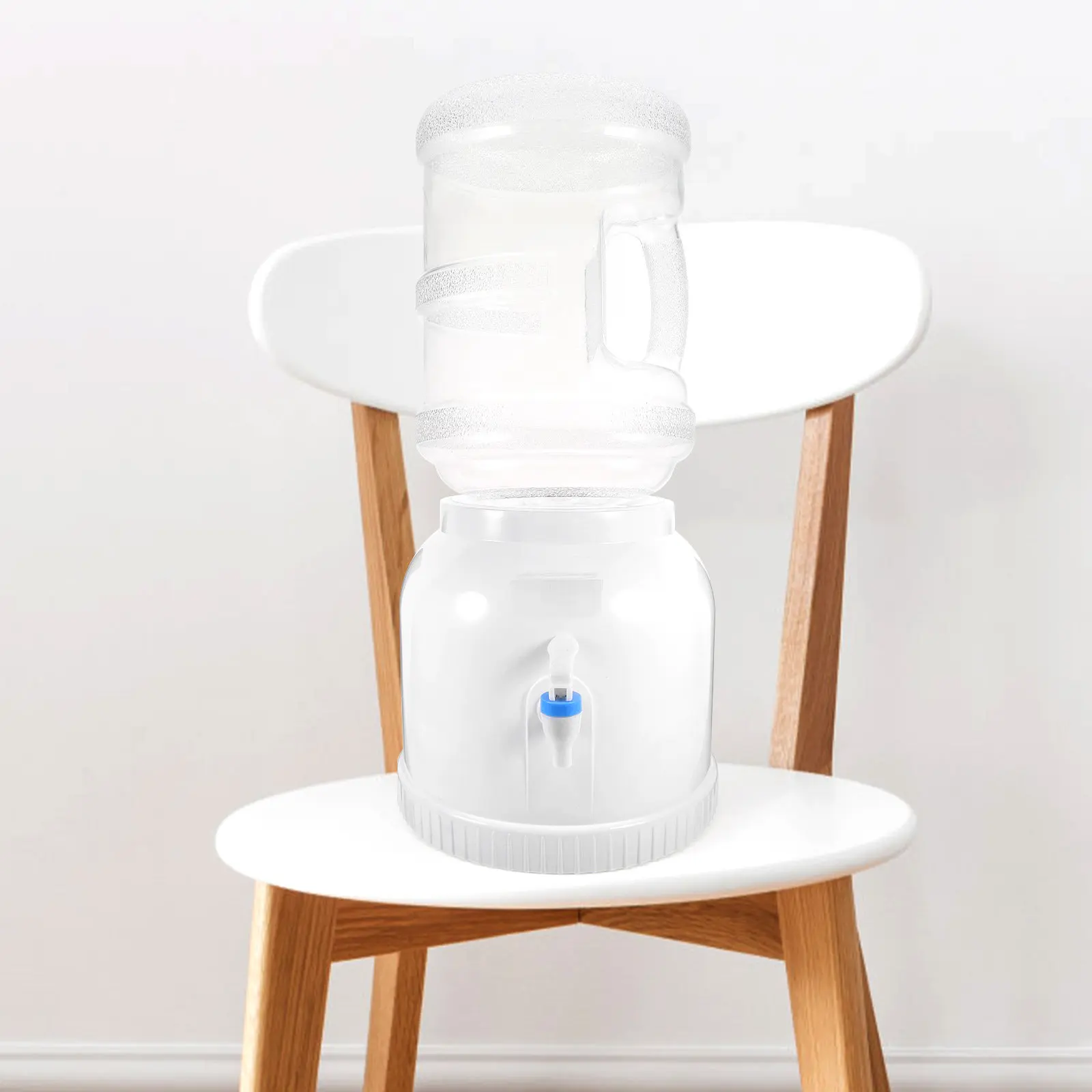 Soporte de Sobremesa para Garrafa de Agua, Dispensador de Agua para Botellas de 4.5L y 5L, Compacto, Ahorra Espacio, con Grifo y Alta Capacidad de Carga