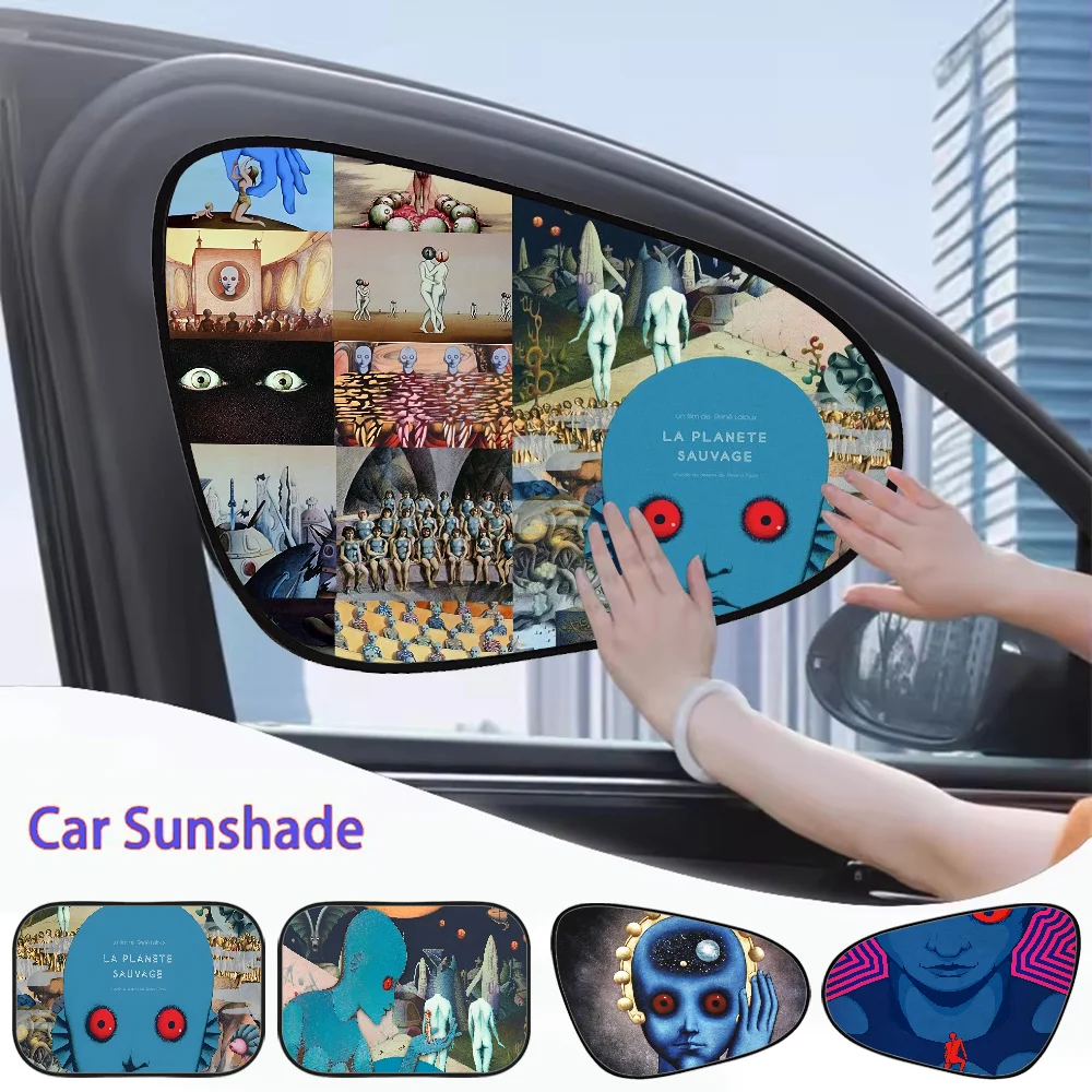 

Fantastic Planet La Planete Sauvage Art Универсальные солнцезащитные козырьки для окон автомобиля, солнцезащитные чехлы для сидений, защита от солнца, статические липкие автомобильные козырьки