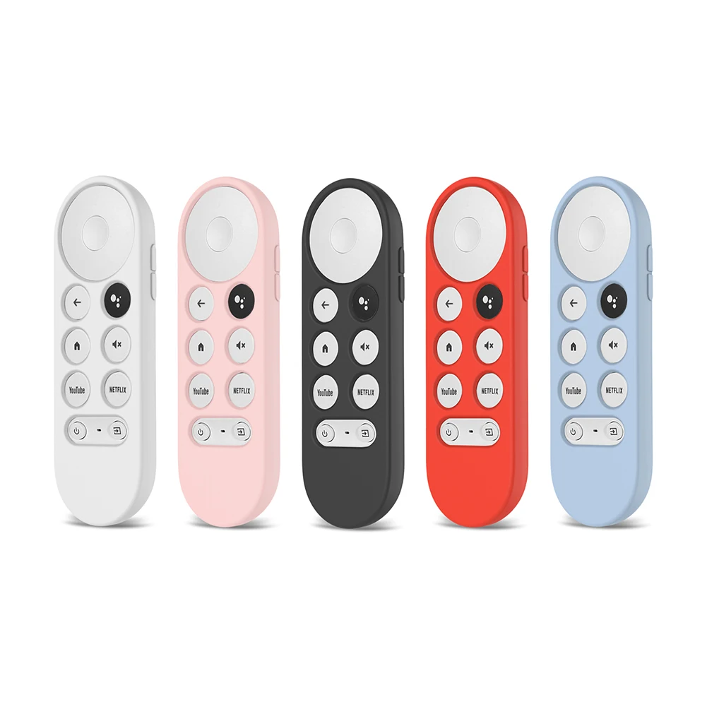 Funda protectora de silicona de repuesto para mando a distancia de voz suave, cubierta de Control remoto de televisión antipérdida para Google Chromecast 2020