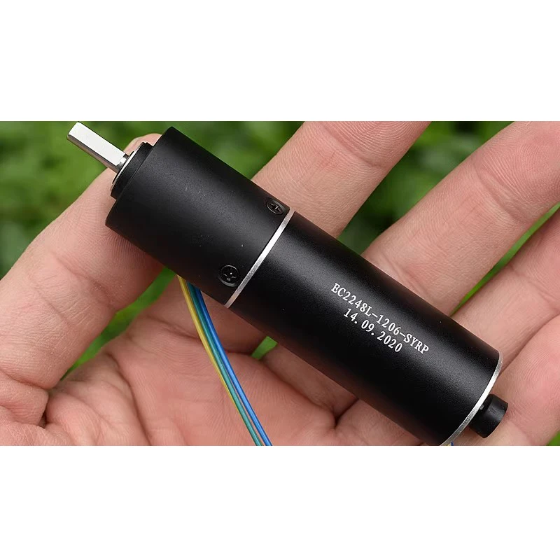 353RPM DC24V High torque hollow cup brushless planetary gearbox motor 2248