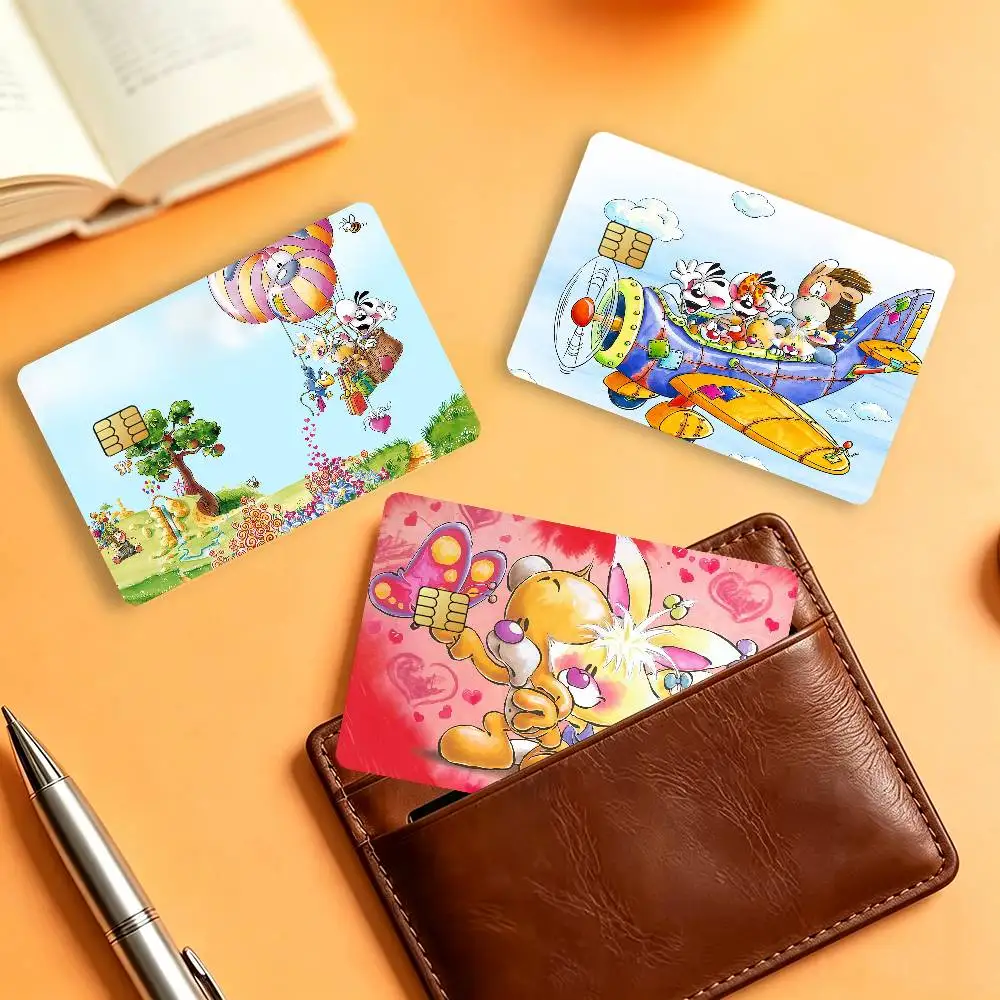 Cartoon D-Diddl Rat Waterproof Card Stickers For Credit Cards Debit Cards And Transit Cards 4pcs