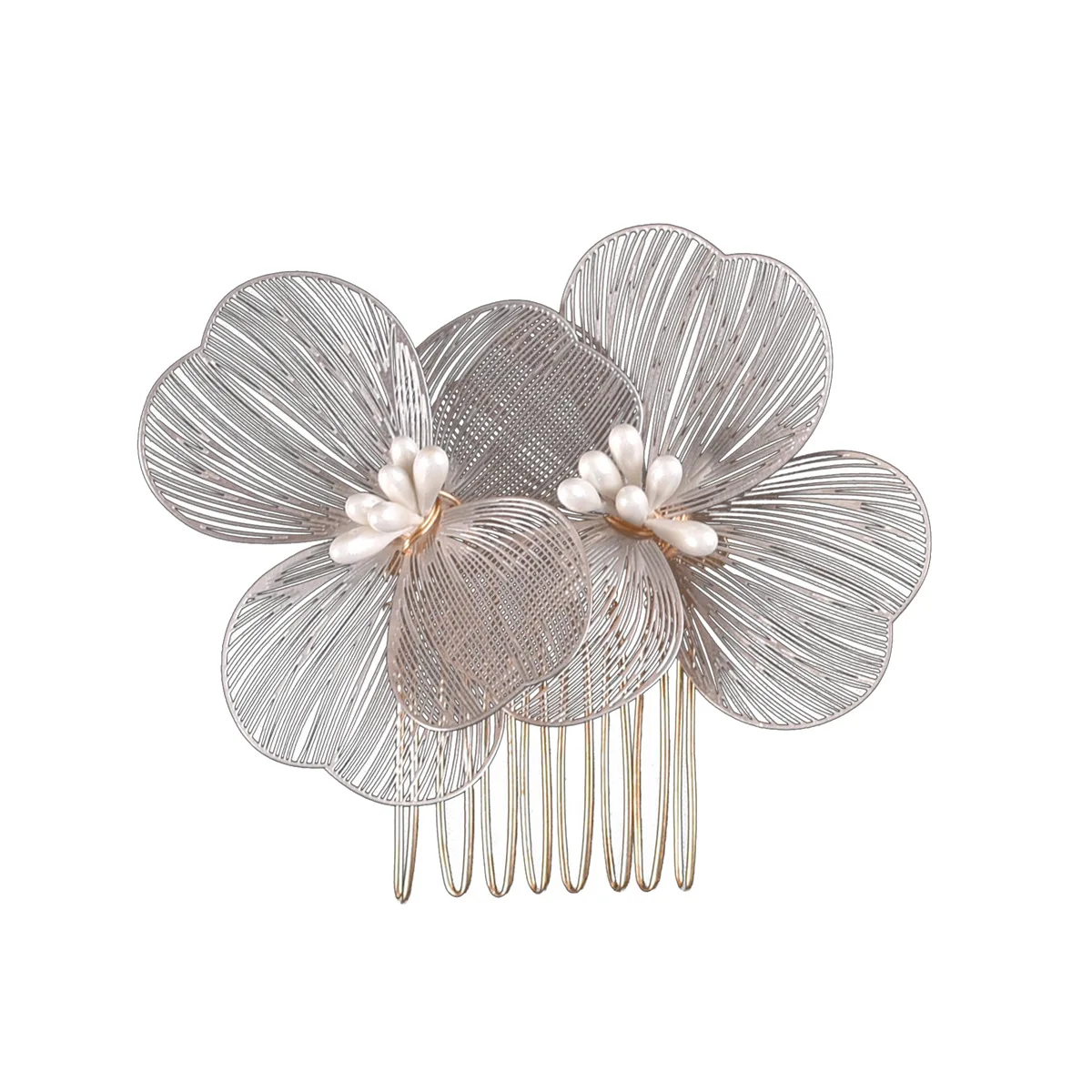 Alloy Flower Hair Clips Women\'s Hair Accessories Fashion Bridal Wedding Hair Comb Women\'s Hair Clips Wedding Accessories