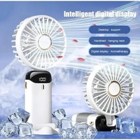 Electric Fan Portable Air Conditioner Mini Cooler Rechargeable Neck Fans for Home  Hand Usb Conditioning Blades
