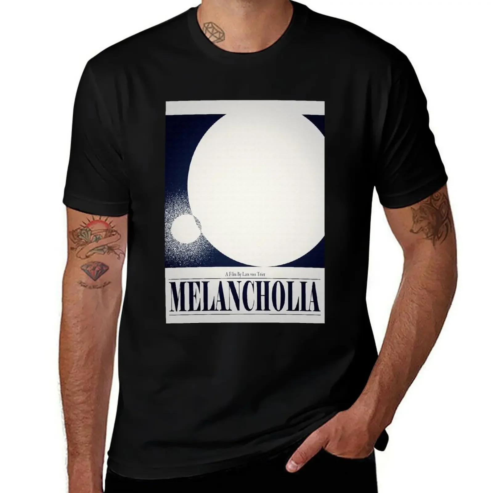 

Melancholia Poster T-Shirt summer 2025 anime stuff plus size tops cheap stuff Short sleeve tee men