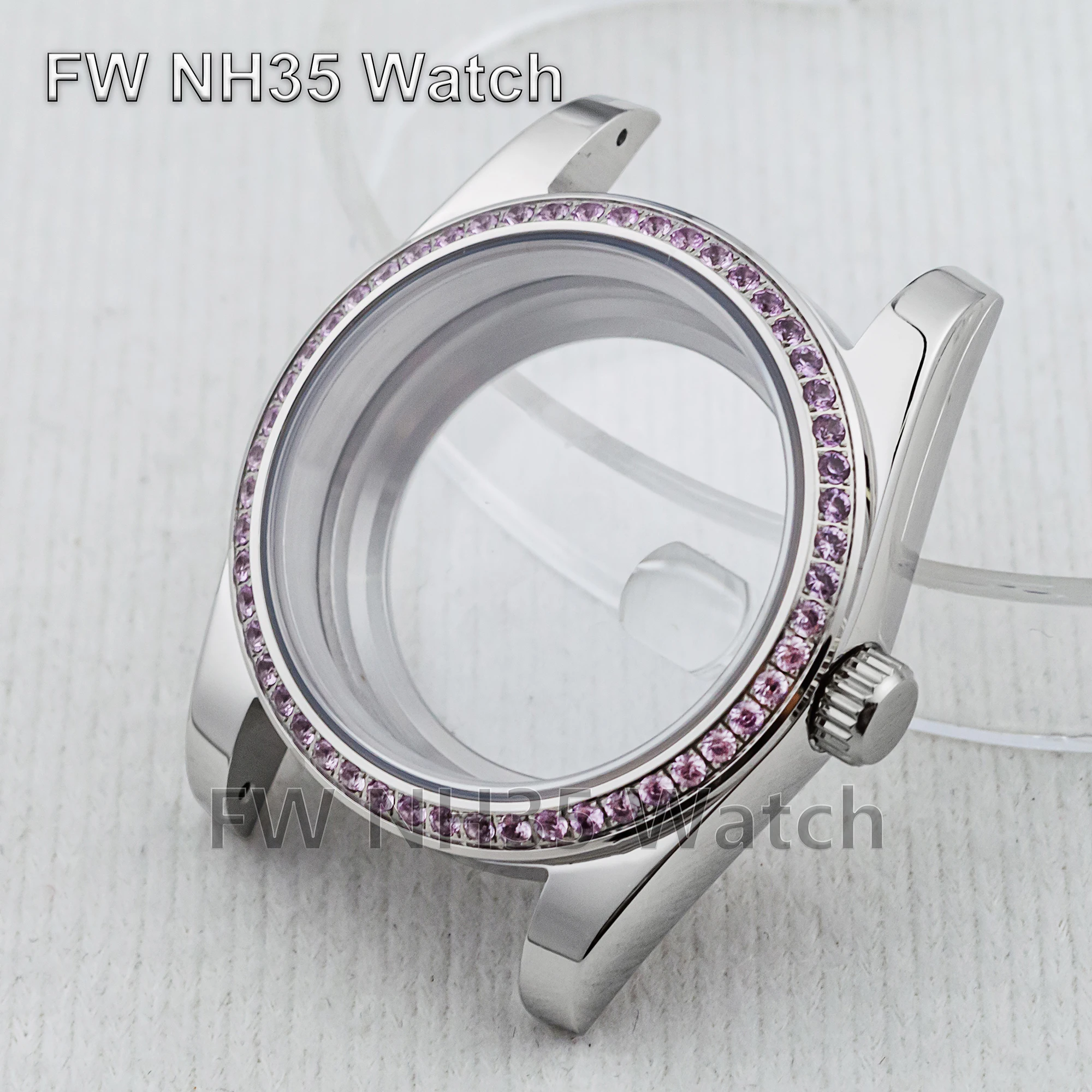 

Luxury NH35 Case 36mm/39mm Diamond Watch Case for Datejust Sapphire Crystal 10ATM Waterproof Case fit NH34/NH35/NH36 Movement