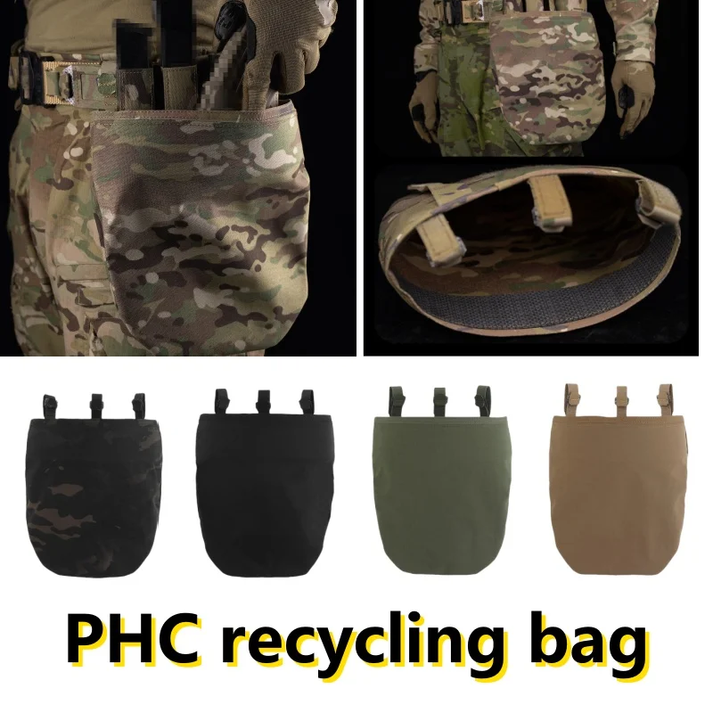 PHC Recycling Bag Outdoor Camping Equipment Accessories Shooting Range Training MOLLE Waist Bag Magazine Miscellaneous Storage