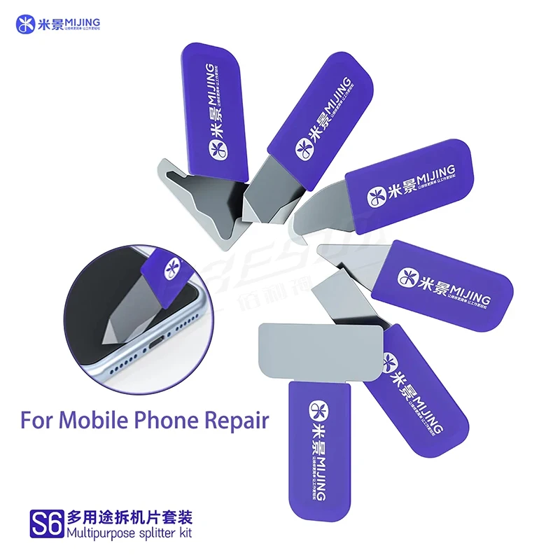 Zestaw ostrzy do demontażu Mijing S6 do czyszczenia kleju cynowego procesora Otwieranie Pryer Stojak na ekran telefonu Rozgałęźnik Narzędzia do cięcia i naprawy