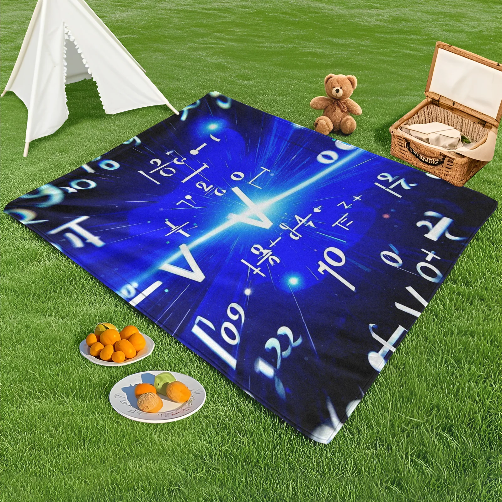 Blue And White Starry Sky Formula Outdoor Blanket For Camping Stargazing And Outdoor Adventures