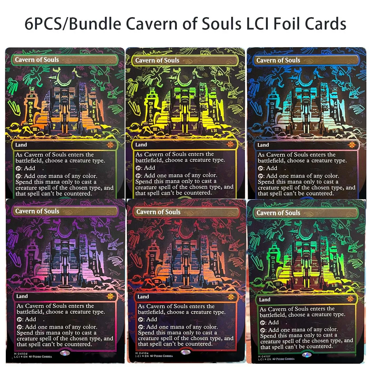 

DUODUOBAO Magical Custom Proxies Gathering 6Pieces/Bundles Cards Discount Price Big Sale Cavern of Souls abcdf Neonink Foil