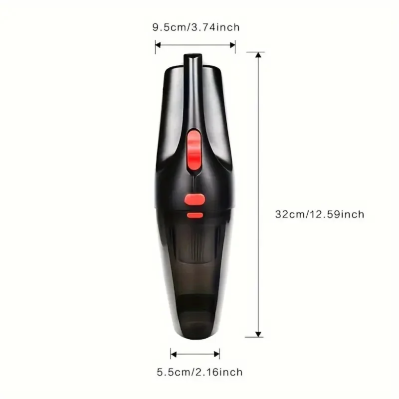 Powerful Mini Car Vacuum Cleaner - Compact, Portable, Efficient Dust Removal for Spotless Car Interiors - 12V Auto Accessory