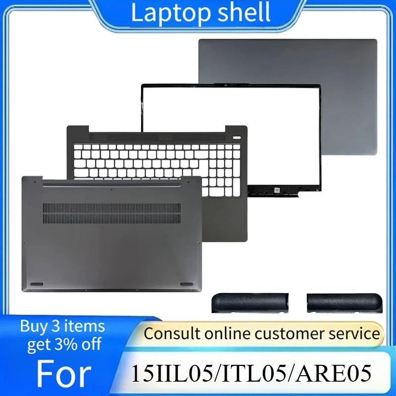 NEW LCD Back For Lenovo ideapad 5 15IIL05/ITL05/ARE05 Laptop Cover Front Bezel Palmrest Bottom Case Replacement hinge