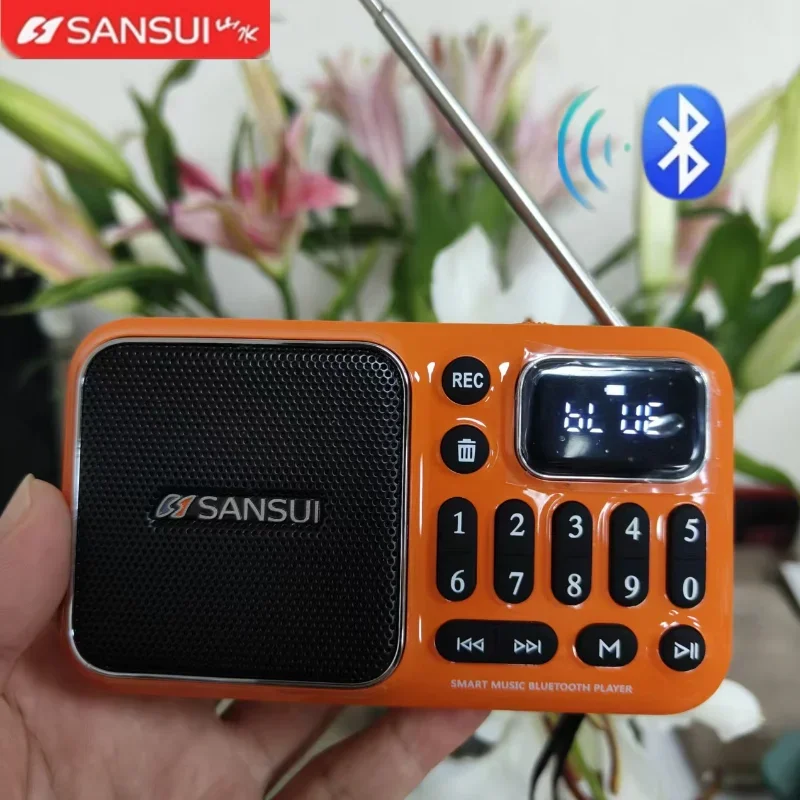 SANSUI F66 Retro Wireless Bluetooth Speaker Portable FM Radio