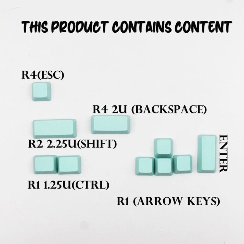 공간 방향이 있는 기계식 키보드용 PBT 키캡 세트 10개 키캡