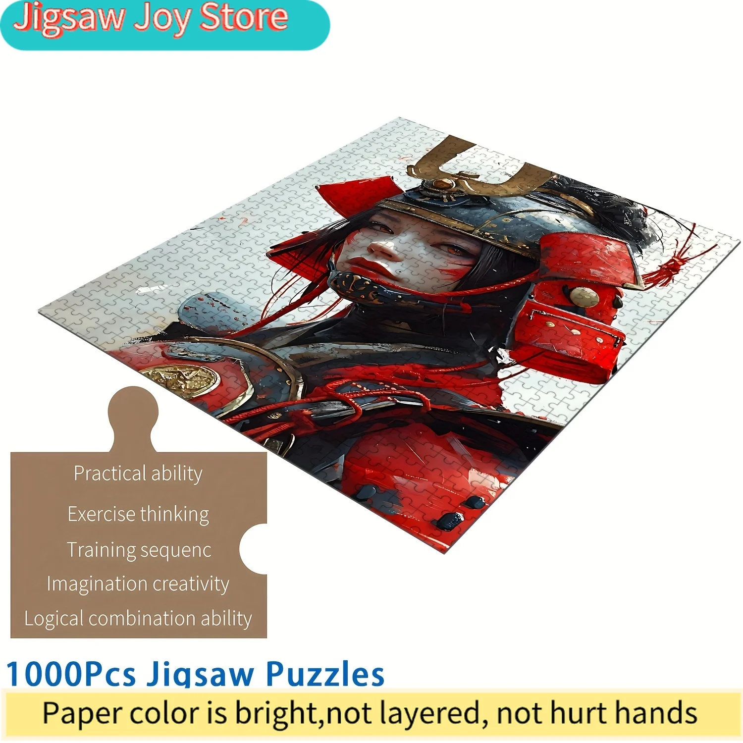 

Traditional Japanese clothing high quality puzzles for family entertainment Samurai Warrior Artwork wooden handicrafts, with