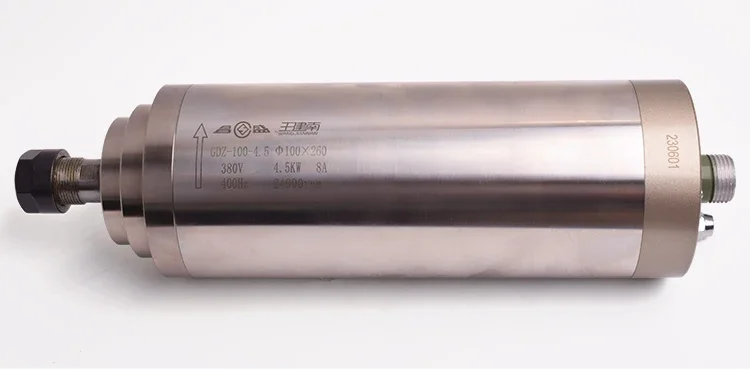er Cooled 4.5kw Spindle Water Cooling Cnc SpindlePrice GDZ-100-4.5 Spindel 380v 100mm Diameter ER20 Wat
