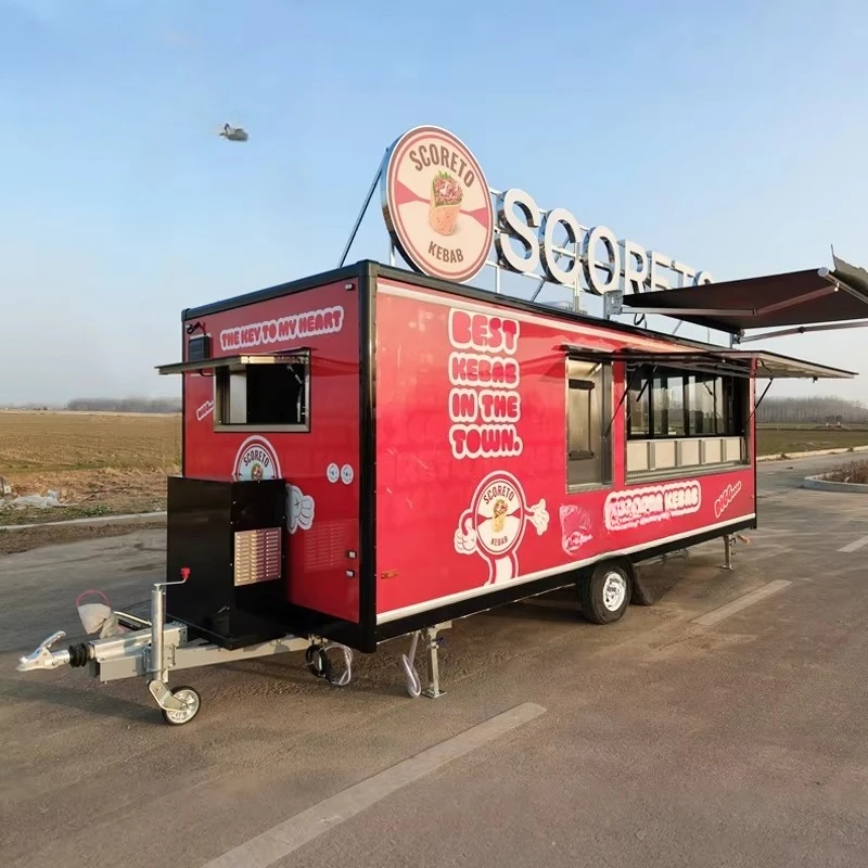 Versatile Mobile Catering Trailer With Complete Kitchen Space For Coffee And Various Fast Food Business
