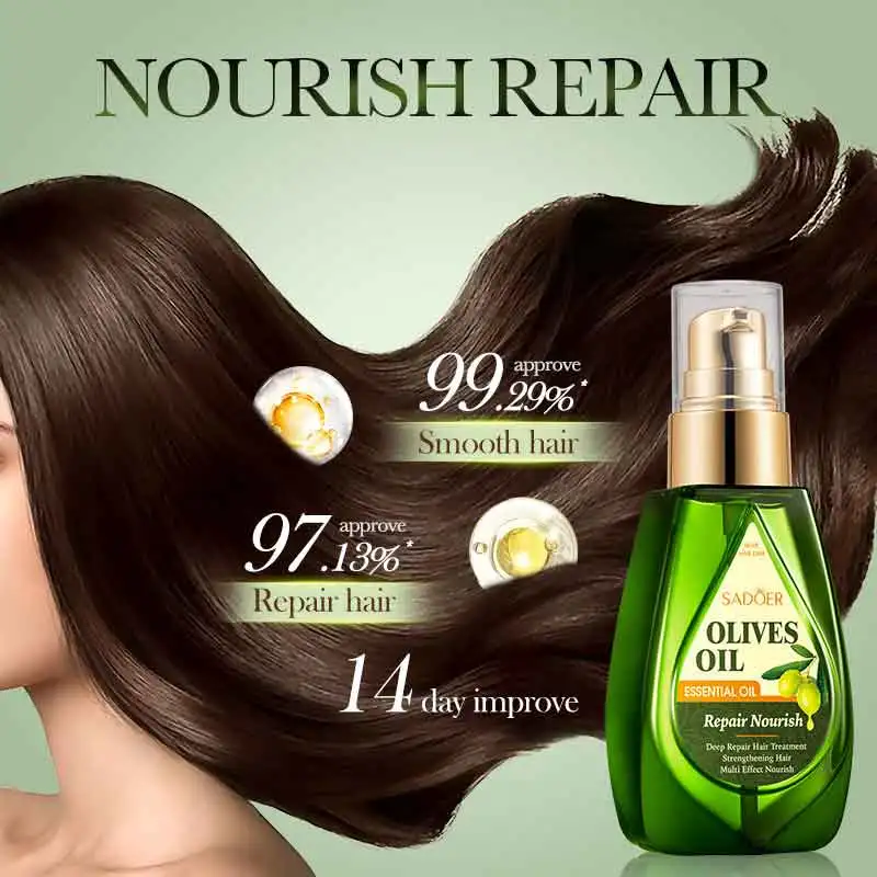 Olive Qihuan Shining Hair Care Essential Oil Soft Hair Conditioner Improves Moisturizing Repair of Solid Breakouts in Hair