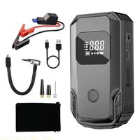 Portable Car Tire Inflator & Jump Starter LED Light Display Car Emergency with Tire Inflator Tool