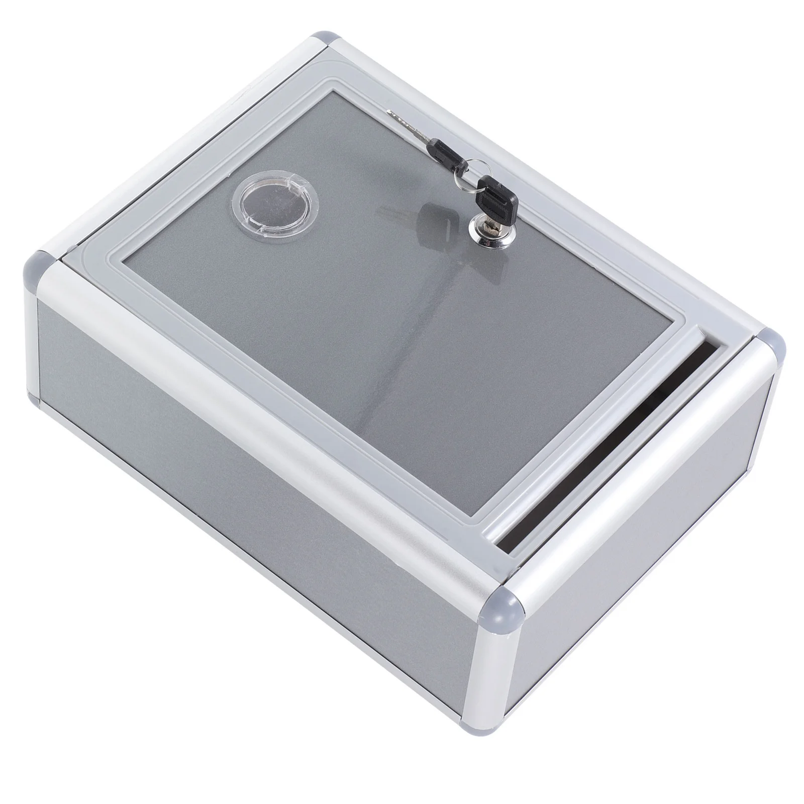 Metal Suggestion Box Lockable Letter Mail Storage Box Hanging Type for Office School Fundraising Donation Collection