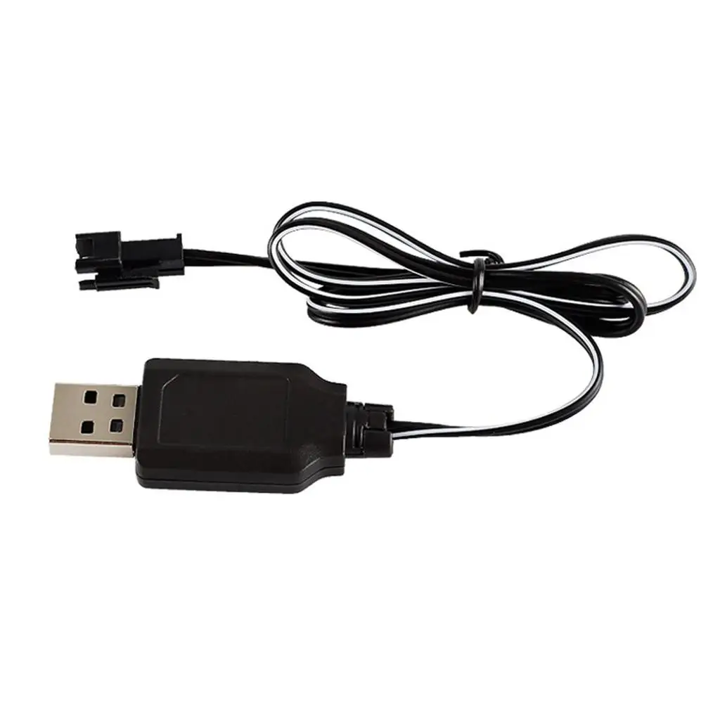 4.8V USB Charging Cable for RC Battery Plastic Balance Charger SM Plug Power Cord for RC Car Battery Pack