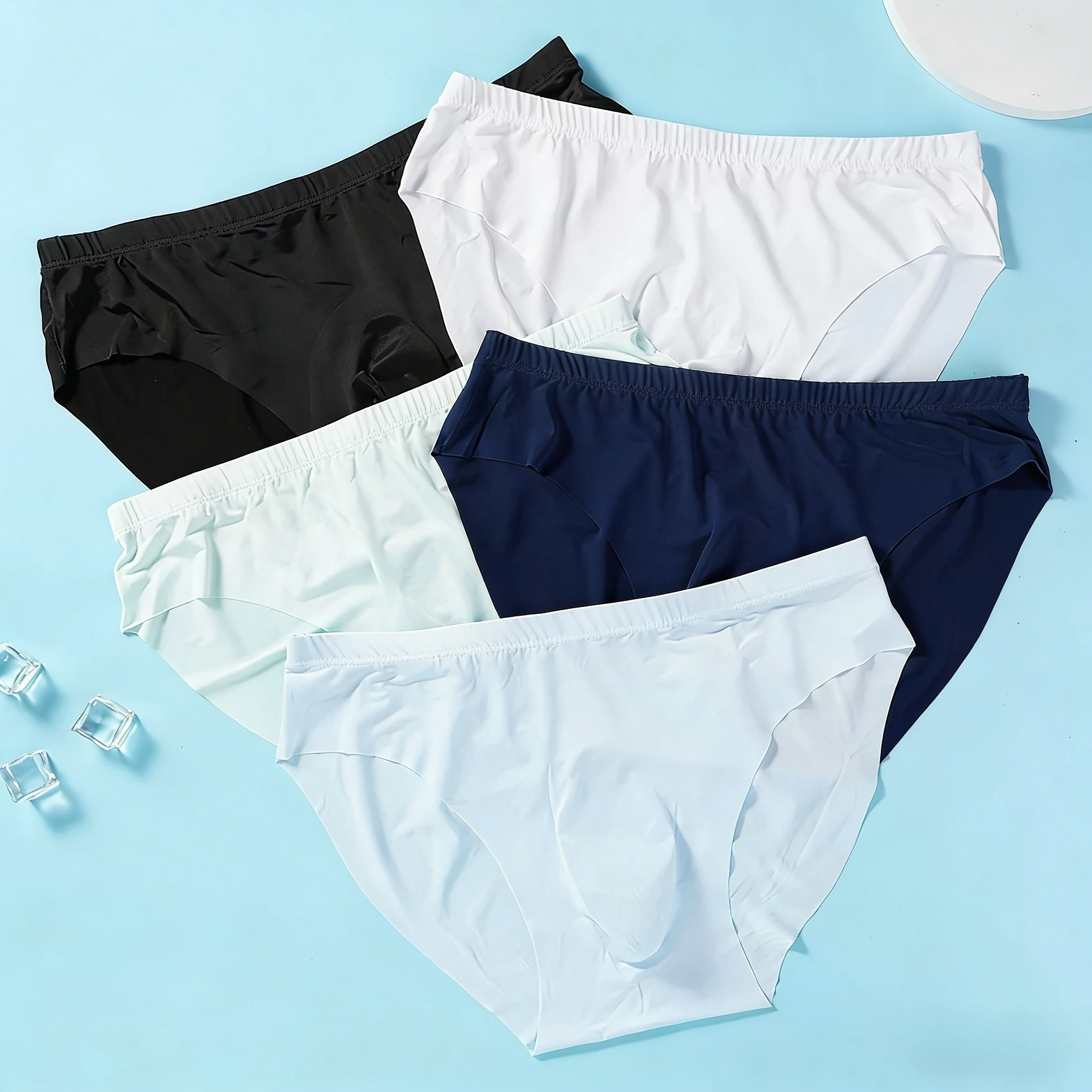 1/3 Stück Sexy Herren Cool-Touch Ultra-Dünne Slips - 0,01 cm Eisseide Atmungsaktiv Schweißableitend 24H Frisch Eng Anliegende Herrenunterwäsche – Detail 1