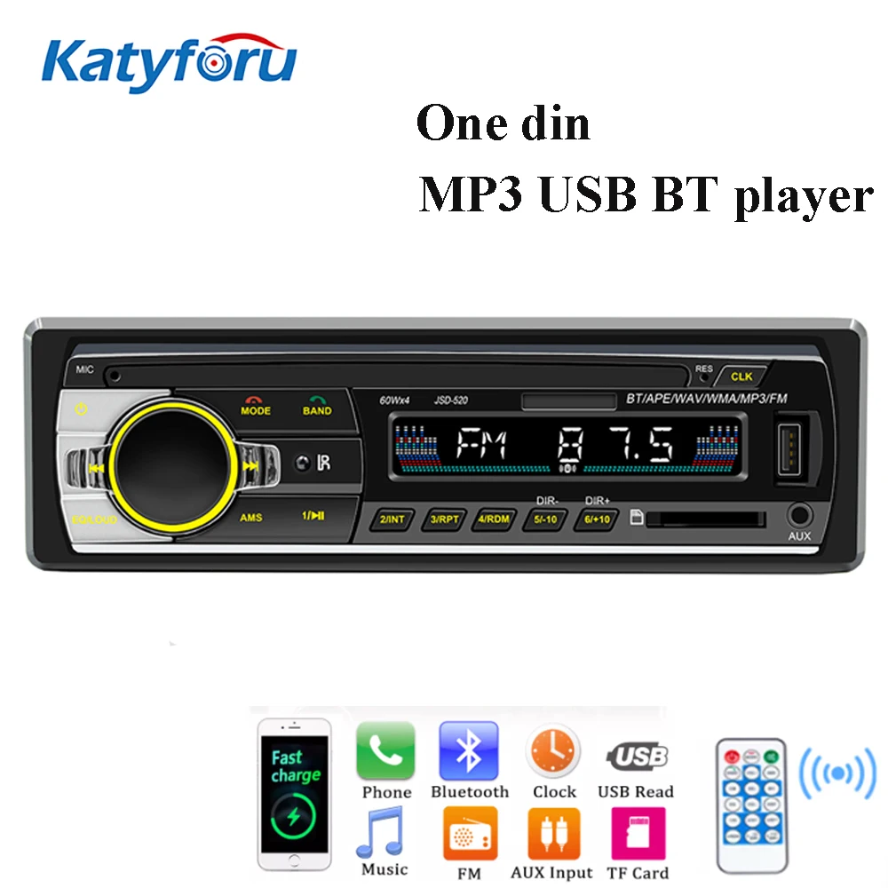 Radio Car Multimedia Player Som Automotivo Para Carro Bluetooth Android Auto Mp3 USB BT Central Multimidia Golf 5 Sistema Inteli