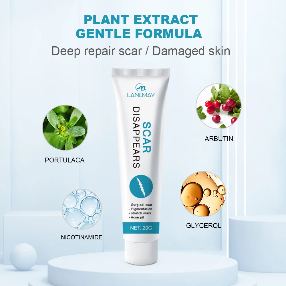 All-in-One Scar Repair Cream | Targets Surgical, Burn, Stretch Mark & Acne Scars, Plant Extract Gentle Formula, 20g