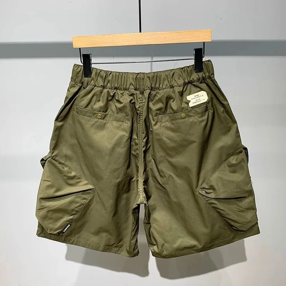 Mens Shorts Retro Cargo Multiple Pockets Casual Fashion Personality Comfortable Shorts Trendy Streetwear Style Summer New 2024