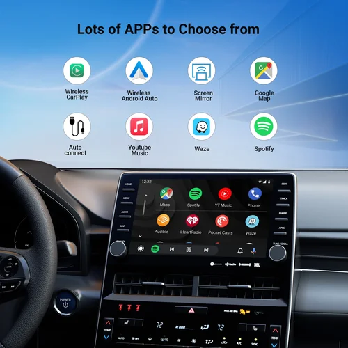 Imagen 2 del producto OTTOCAST-REPRODUCTOR Multimedia Inalámbrico U2X PRO para coche, caja con adaptador CarPlay automático, Android, accesorios para VW, Audi, Benz, Toyota